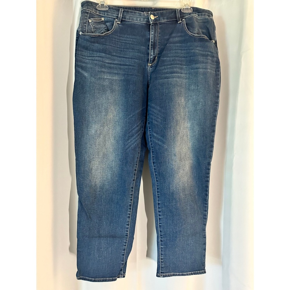 Chico's Boyfriend Ankle Jeans Relaxed Fit Denim Blue Size 3R‎ US 16R